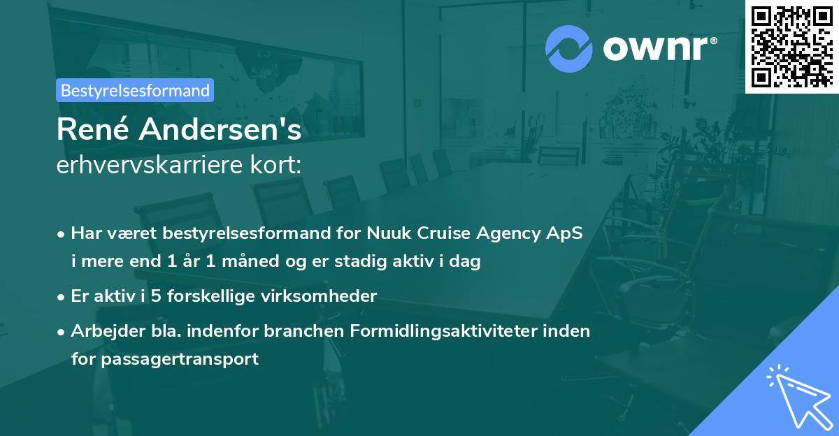 René Andersen's erhvervskarriere kort