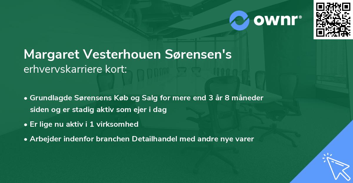 Margaret Vesterhouen Sørensen's erhvervskarriere kort