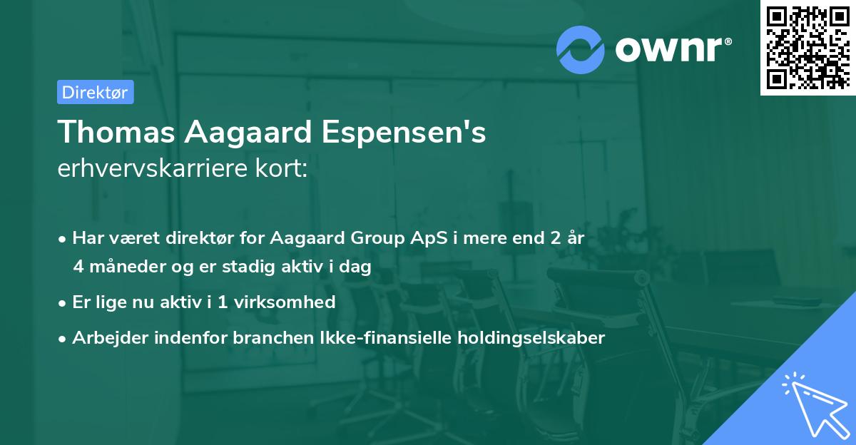 Thomas Aagaard Espensen's erhvervskarriere kort