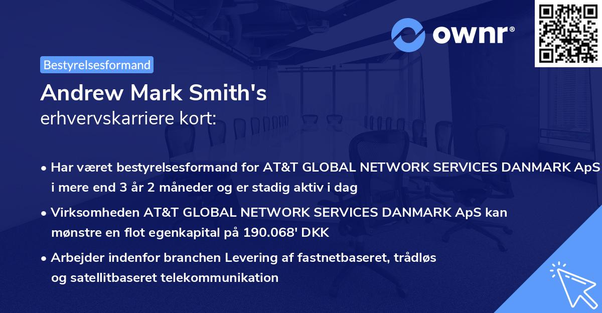 Andrew Mark Smith's erhvervskarriere kort