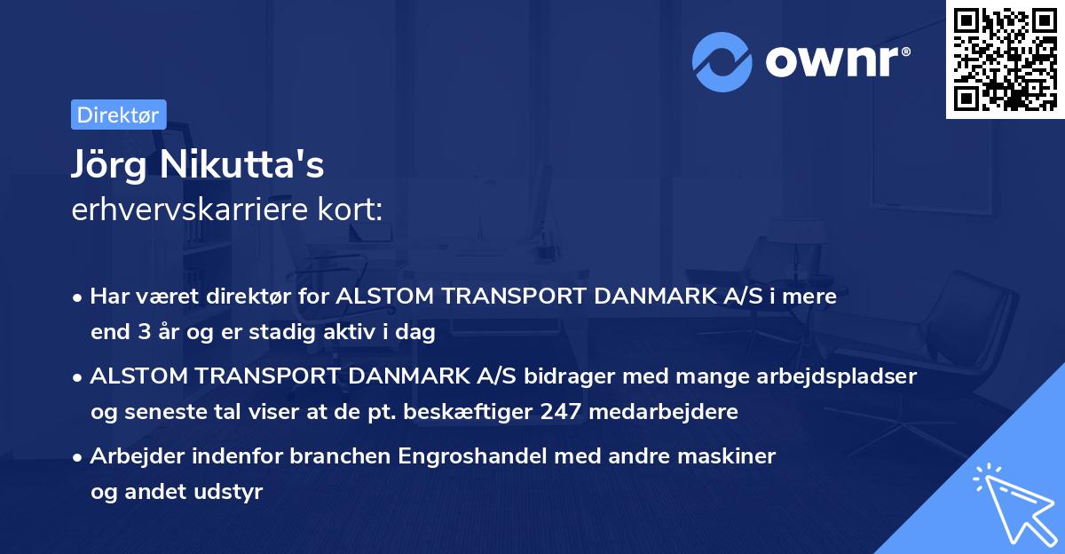 Jörg Nikutta's erhvervskarriere kort