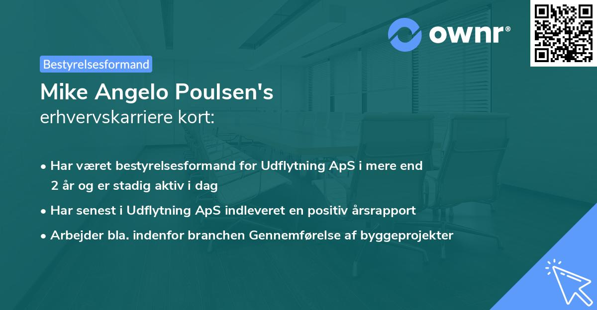 Mike Angelo Poulsen's erhvervskarriere kort
