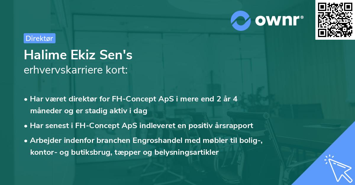 Halime Ekiz Sen's erhvervskarriere kort