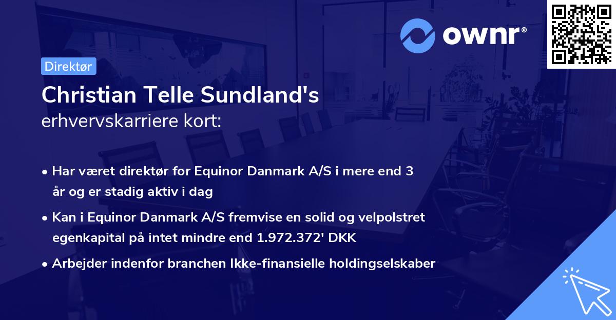 Christian Telle Sundland's erhvervskarriere kort