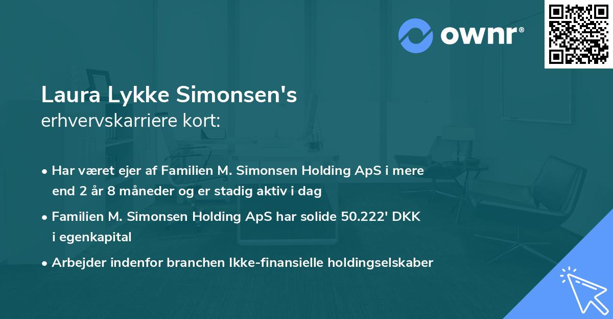 Laura Lykke Simonsen's erhvervskarriere kort