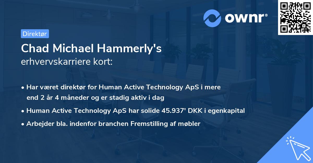 Chad Michael Hammerly's erhvervskarriere kort