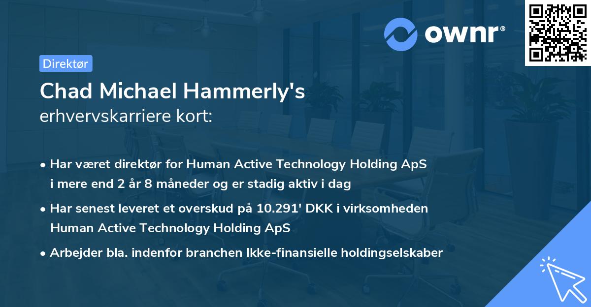 Chad Michael Hammerly's erhvervskarriere kort