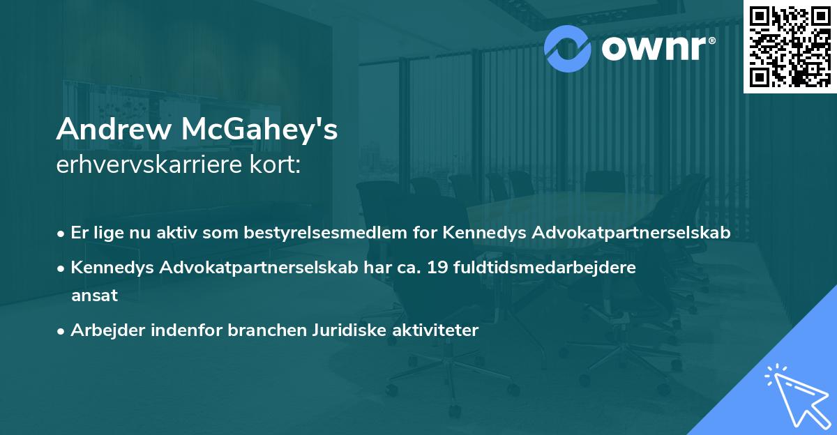 Andrew McGahey's erhvervskarriere kort