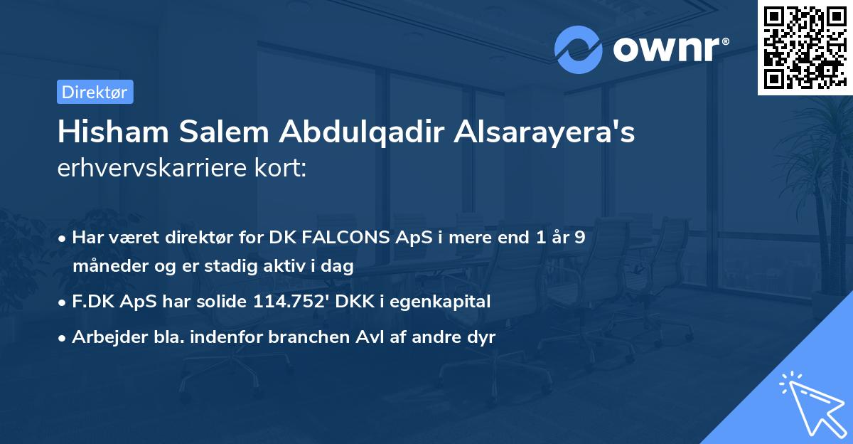 Hisham Salem Abdulqadir Alsarayera's erhvervskarriere kort
