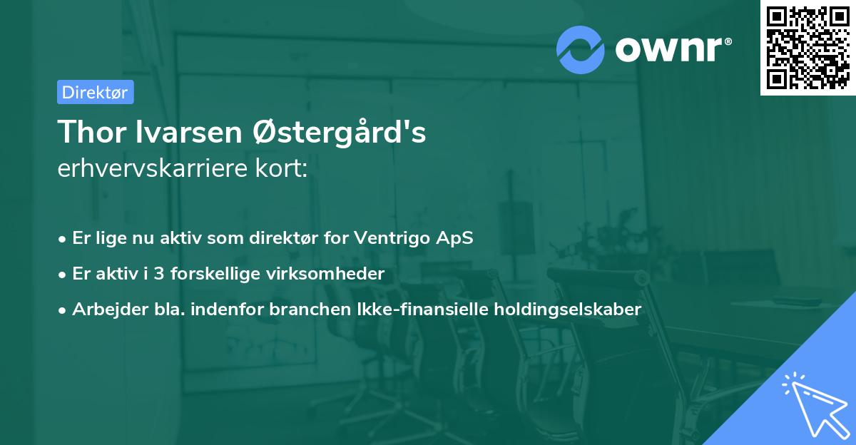 Thor Ivarsen Østergård's erhvervskarriere kort