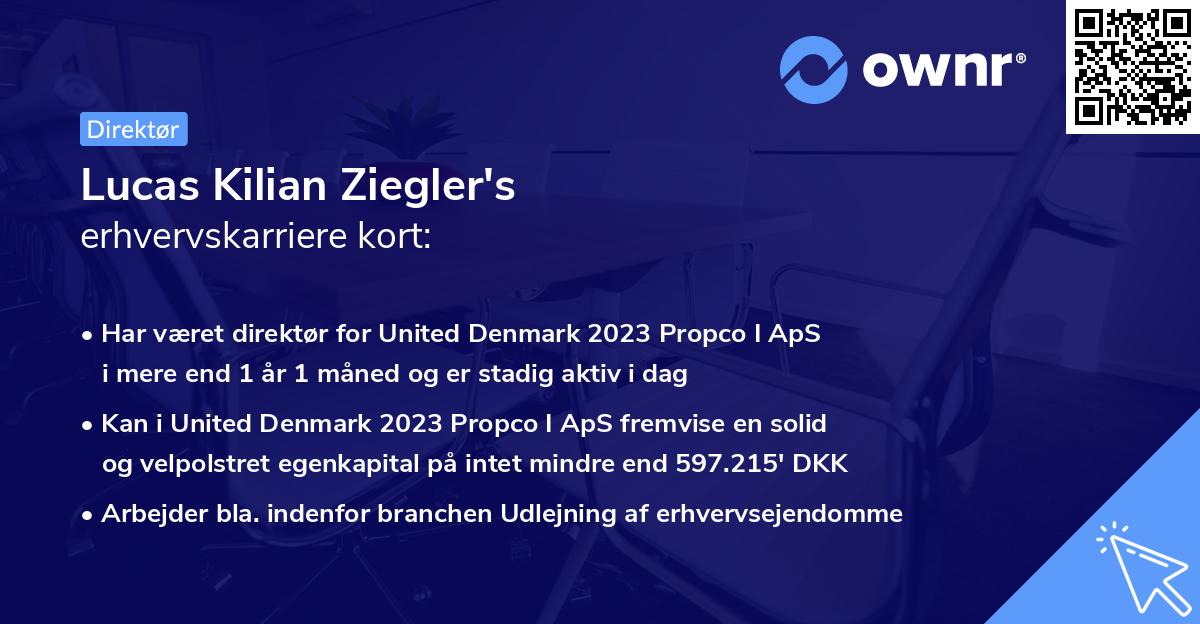 Lucas Kilian Ziegler's erhvervskarriere kort