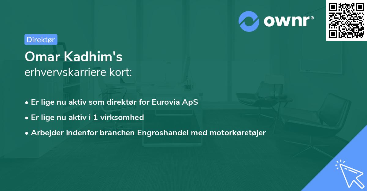 Omar Kadhim's erhvervskarriere kort