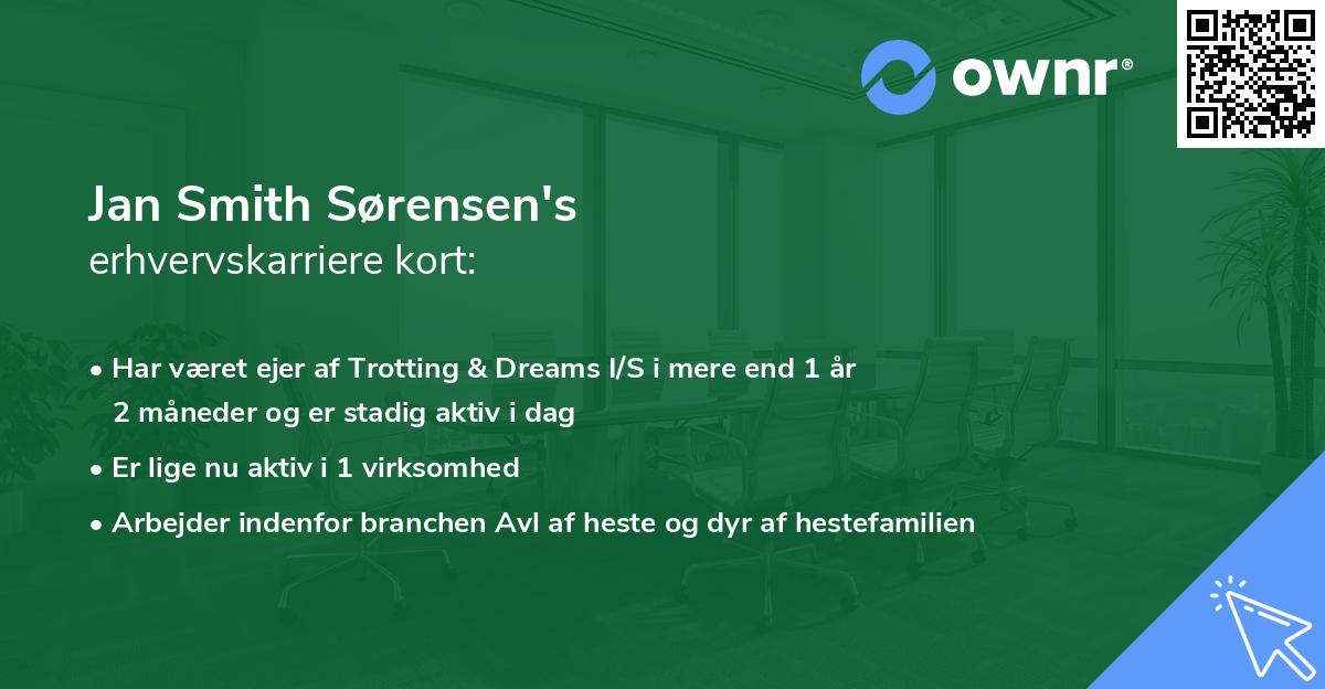 Jan Smith Sørensen's erhvervskarriere kort