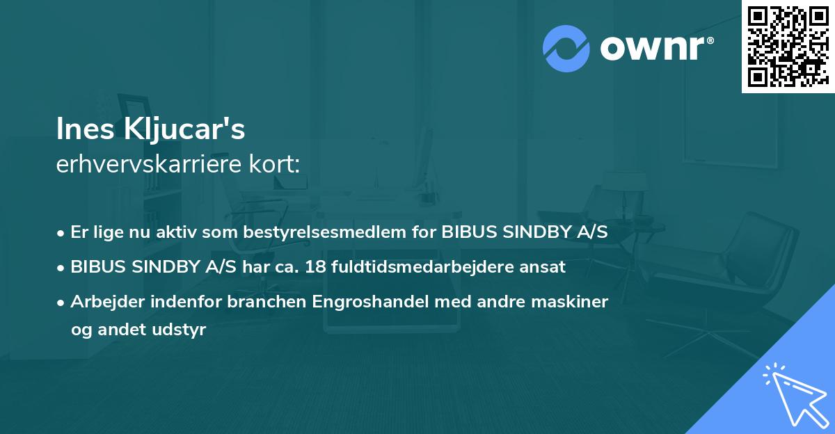 Ines Kljucar's erhvervskarriere kort