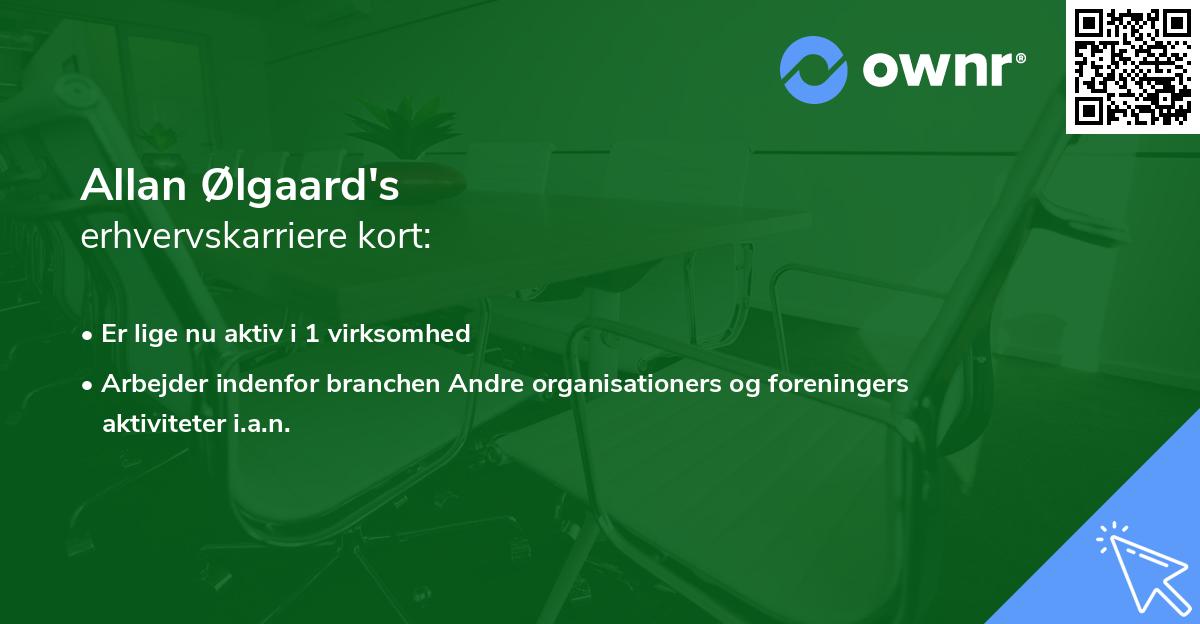 Allan Ølgaard's erhvervskarriere kort