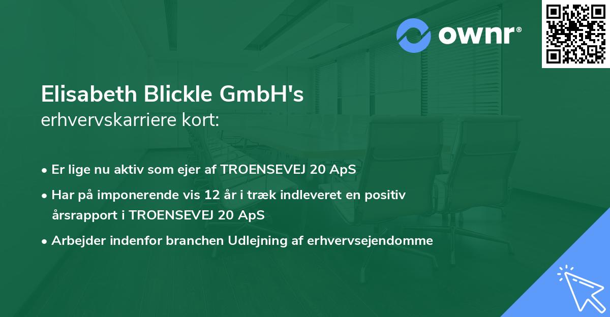 Elisabeth Blickle GmbH's erhvervskarriere kort