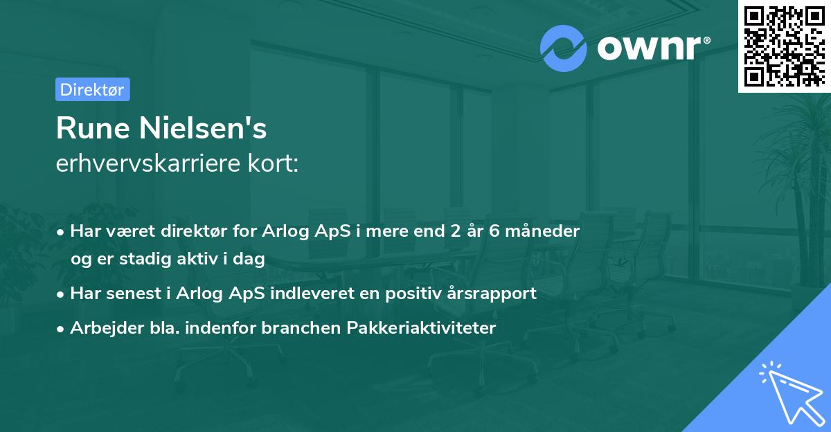Rune Nielsen's erhvervskarriere kort