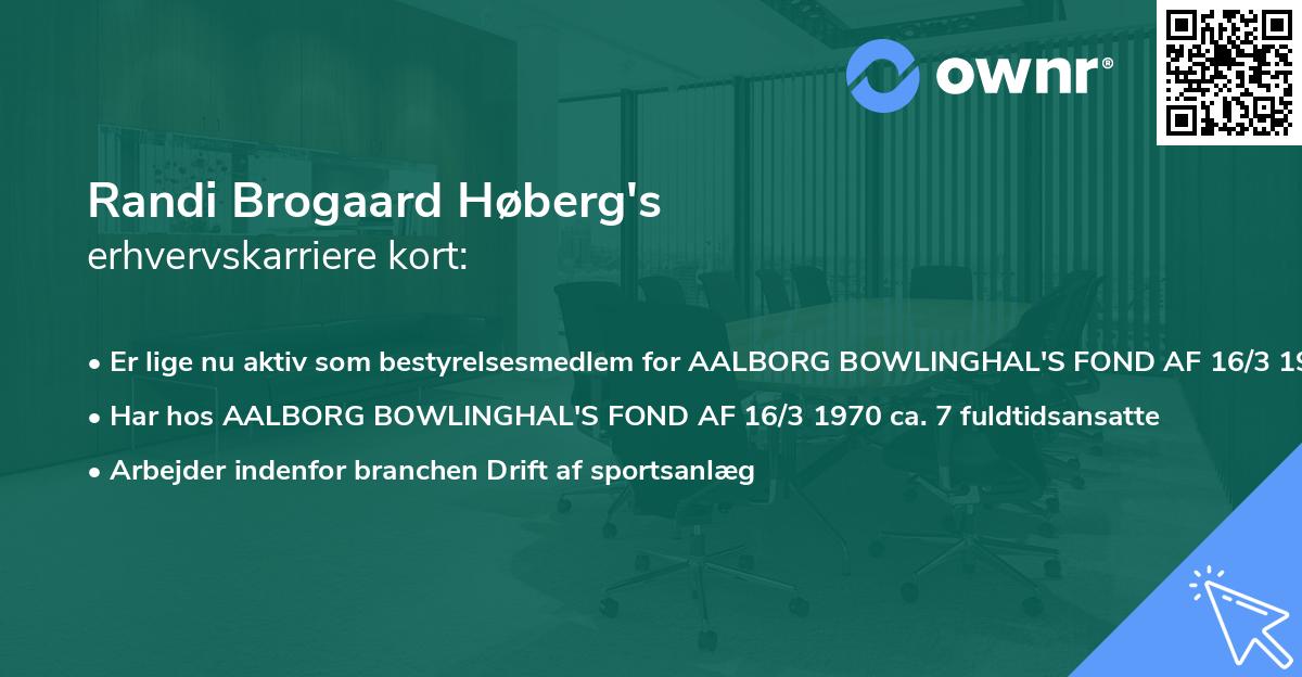 Randi Brogaard Høberg's erhvervskarriere kort