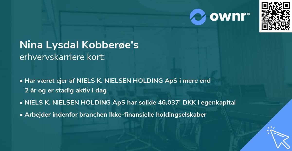 Nina Lysdal Kobberøe's erhvervskarriere kort