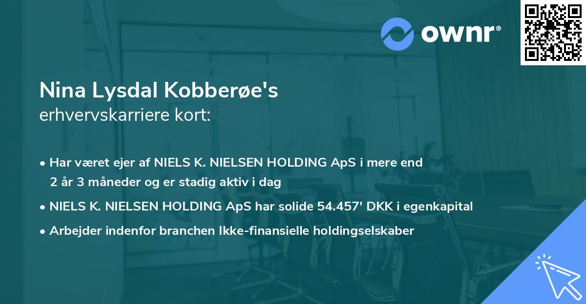 Nina Lysdal Kobberøe's erhvervskarriere kort