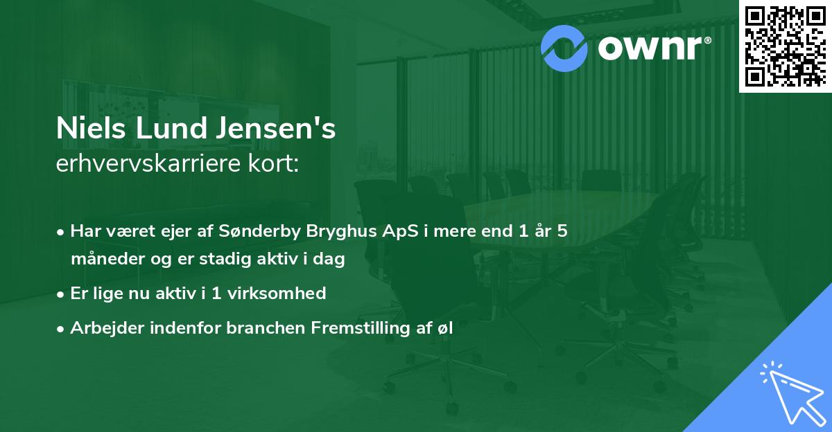 Niels Lund Jensen's erhvervskarriere kort