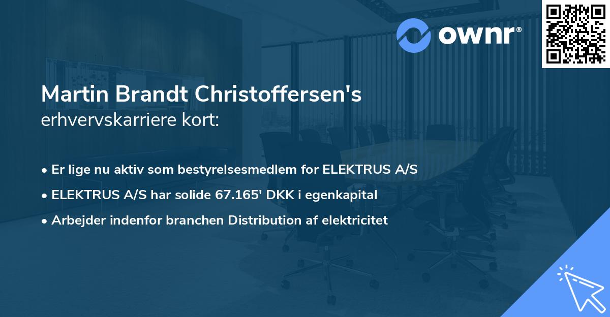 Martin Brandt Christoffersen's erhvervskarriere kort