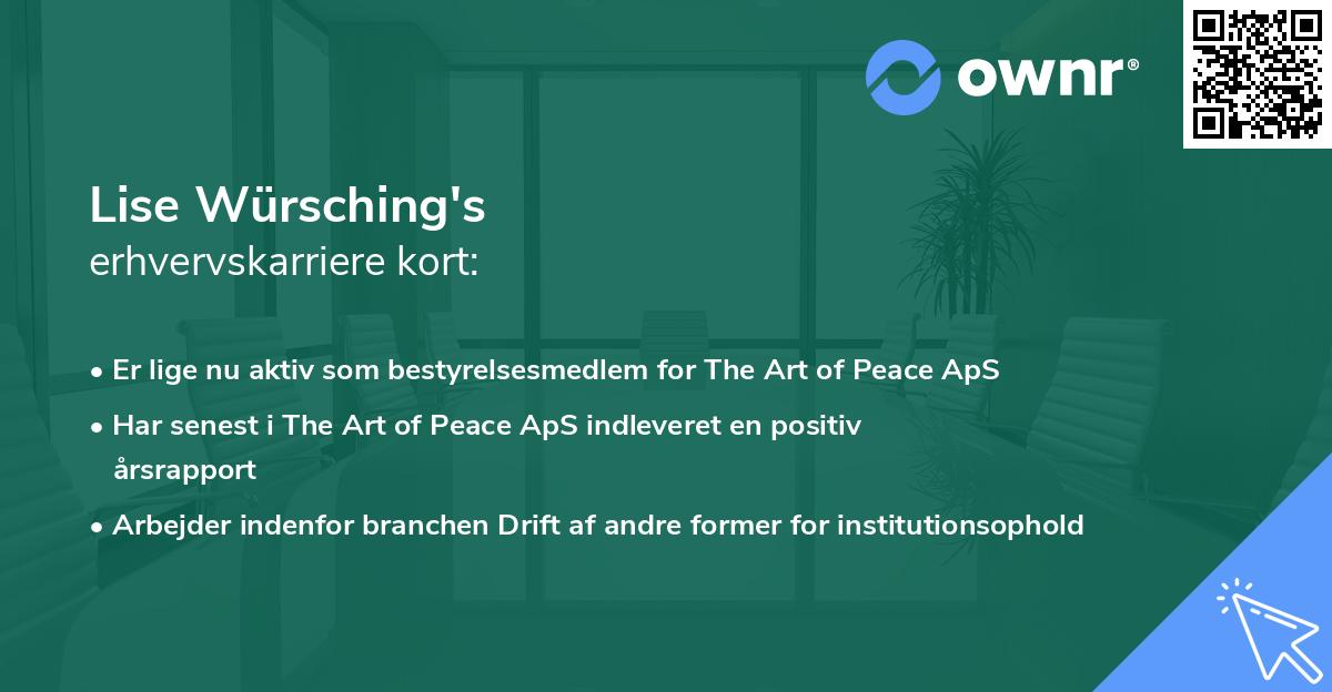 Lise Würsching's erhvervskarriere kort