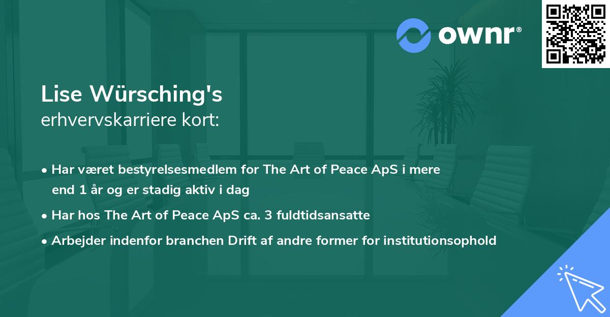 Lise Würsching's erhvervskarriere kort
