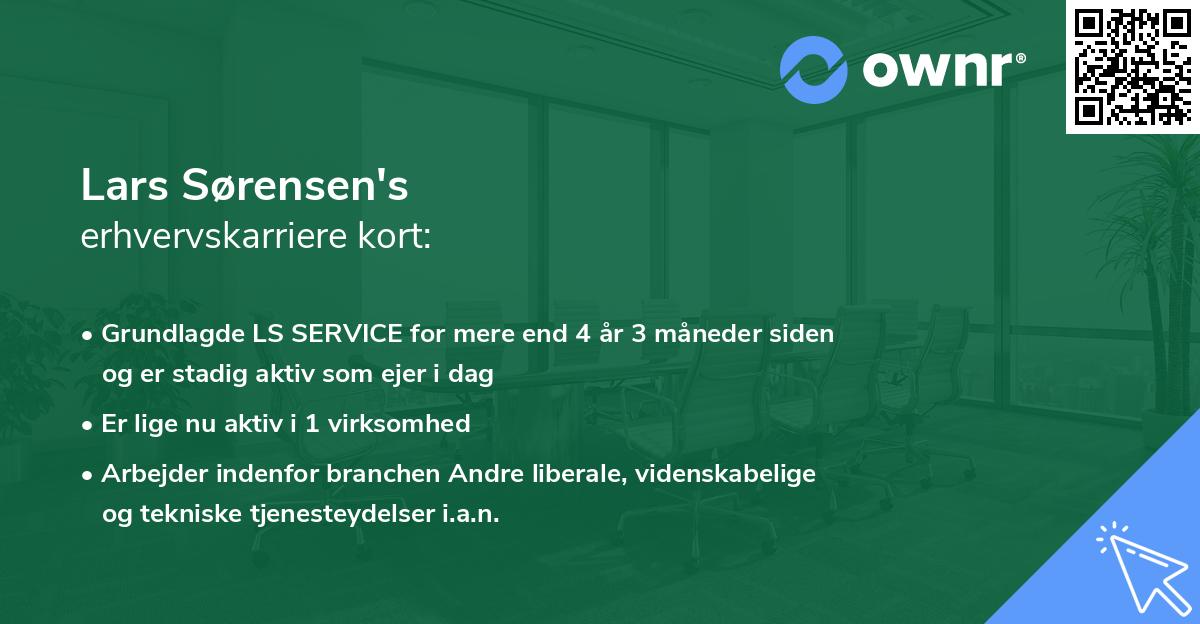 Lars Sørensen's erhvervskarriere kort