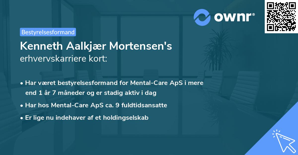 Kenneth Aalkjær Mortensen's erhvervskarriere kort