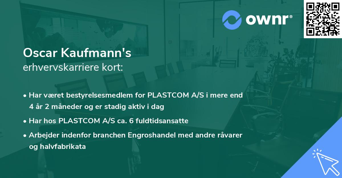 Oscar Kaufmann's erhvervskarriere kort