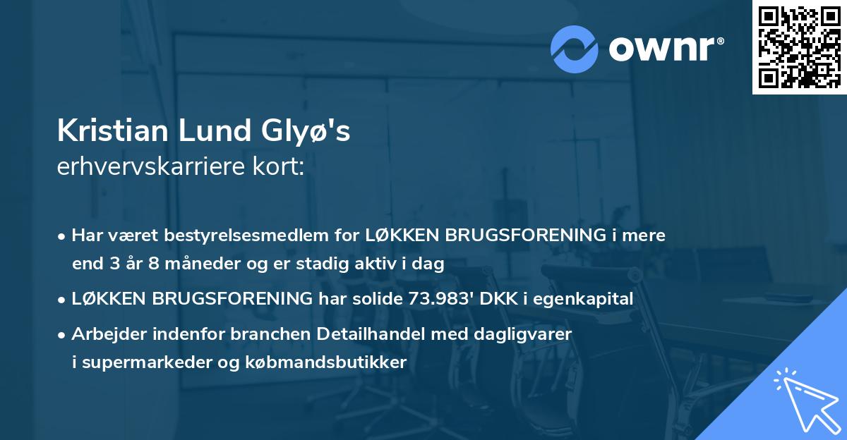 Kristian Lund Glyø's erhvervskarriere kort