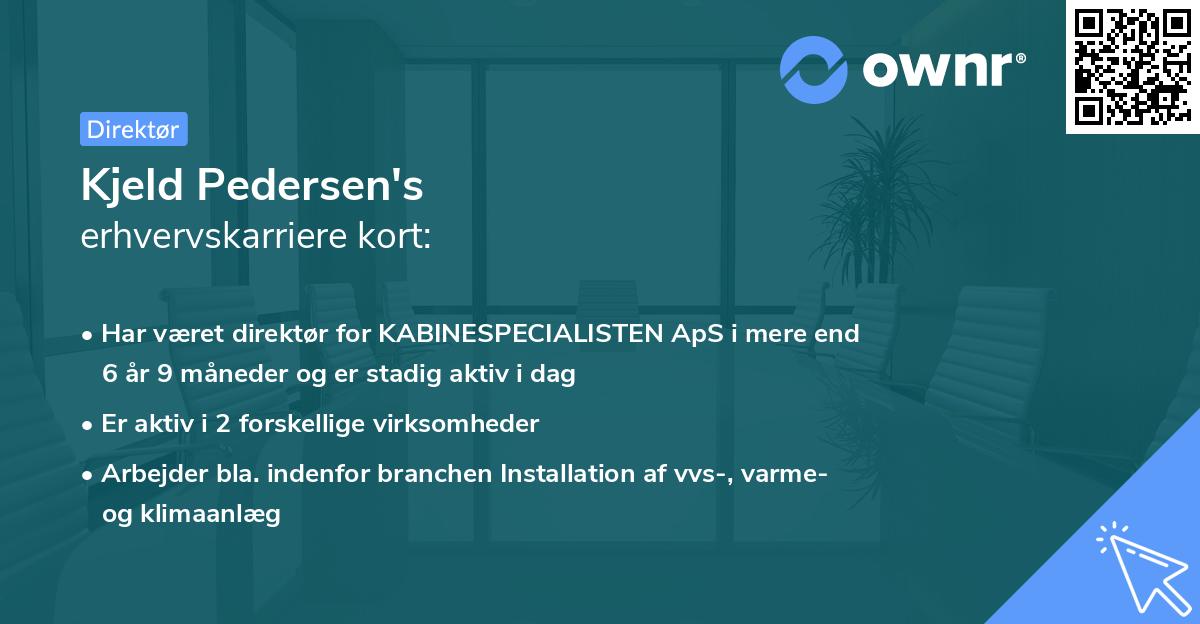 Kjeld Pedersen's erhvervskarriere kort