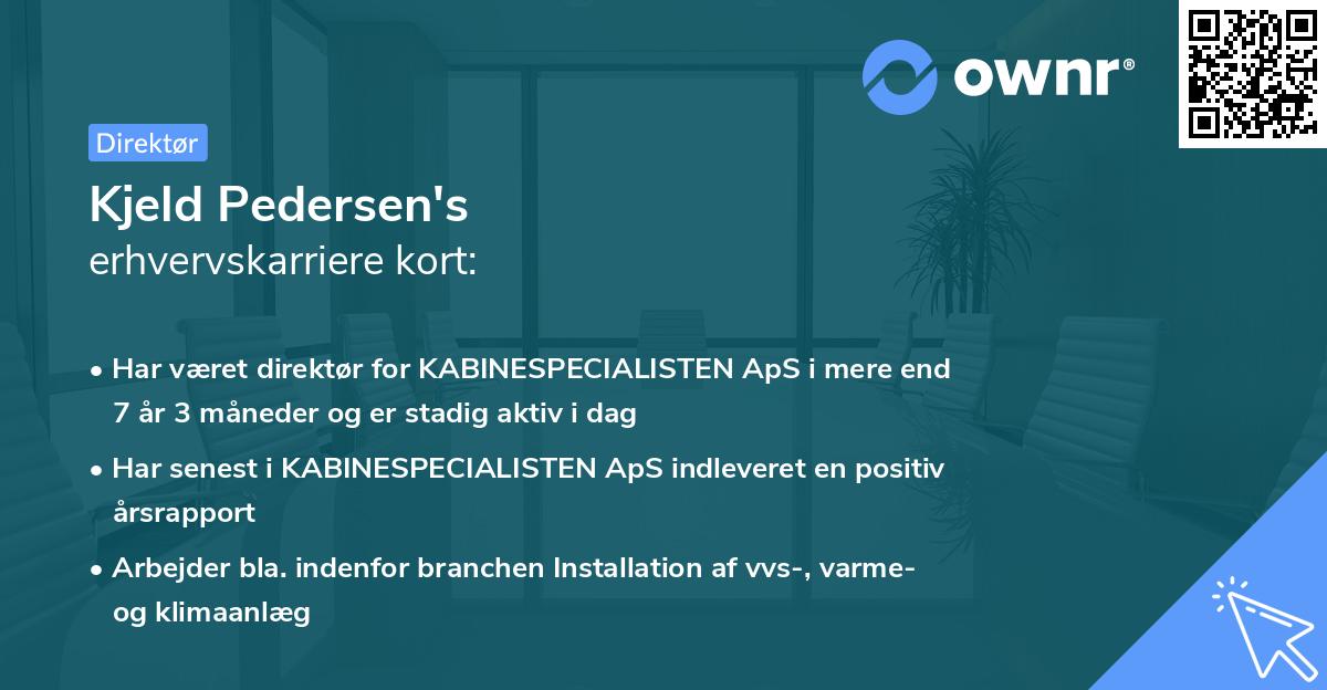 Kjeld Pedersen's erhvervskarriere kort