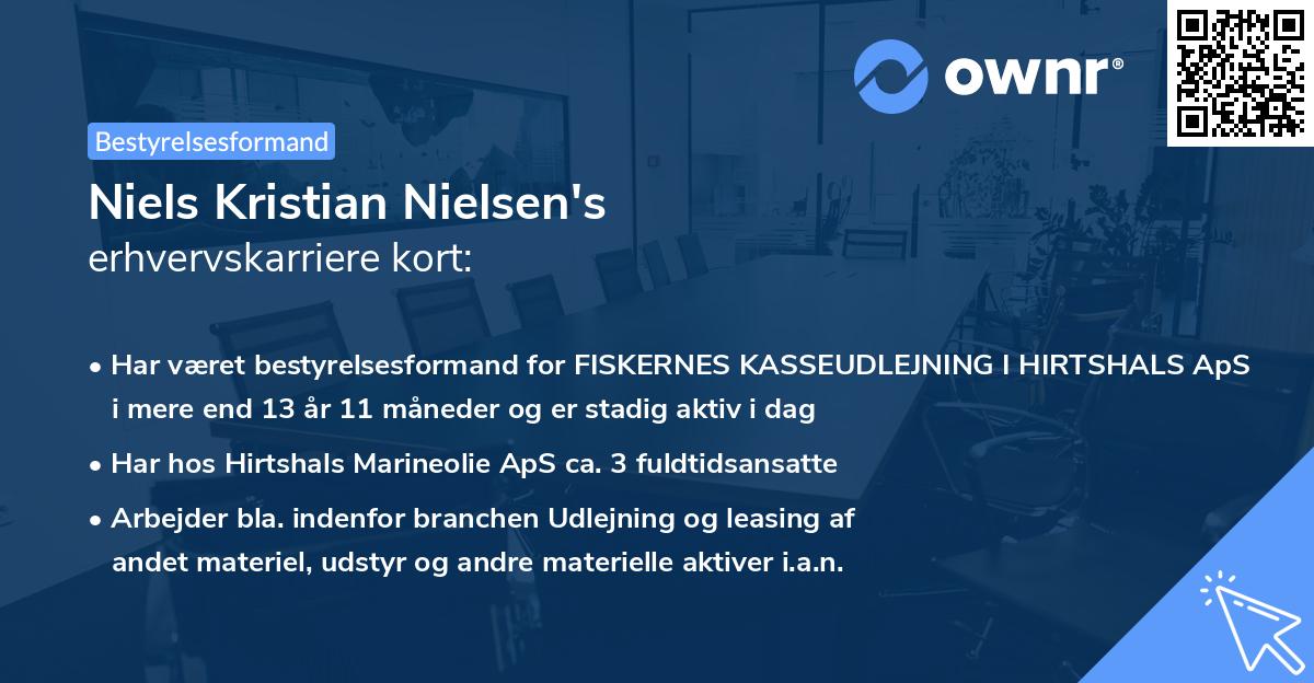 Niels Kristian Nielsen's erhvervskarriere kort