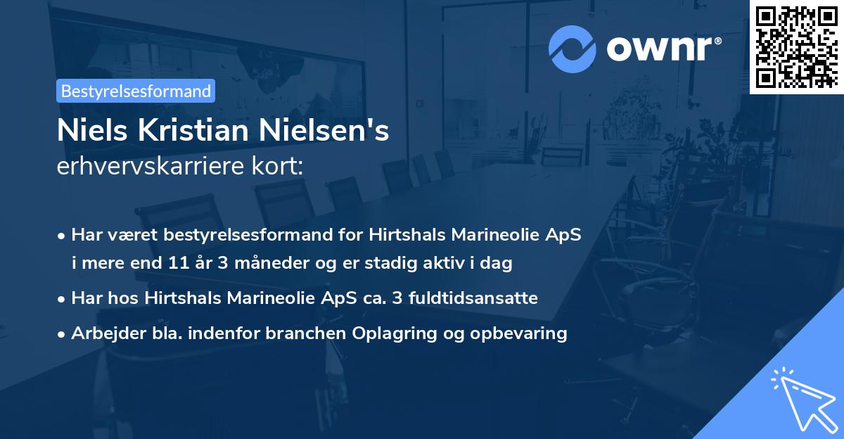 Niels Kristian Nielsen's erhvervskarriere kort