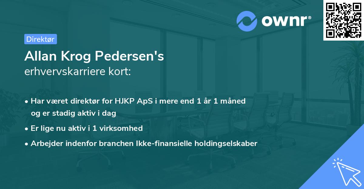Allan Krog Pedersen's erhvervskarriere kort