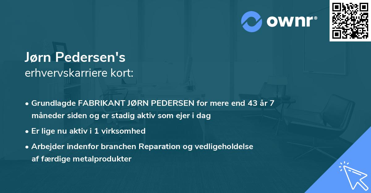 Jørn Pedersen's erhvervskarriere kort