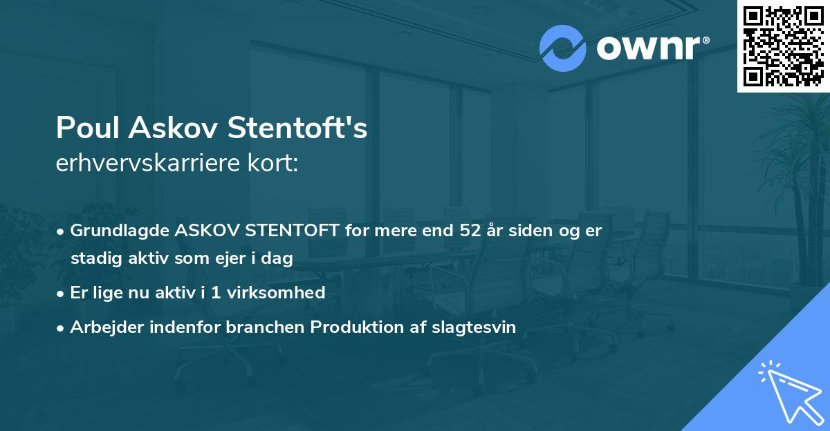 Poul Askov Stentoft's erhvervskarriere kort