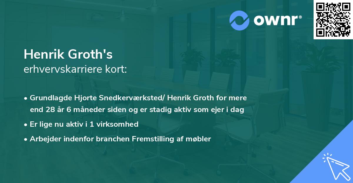 Henrik Groth's erhvervskarriere kort