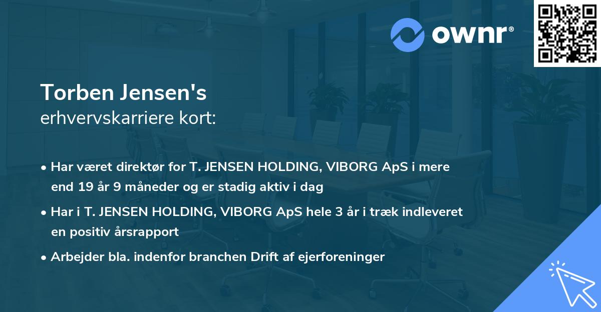 Torben Jensen's erhvervskarriere kort