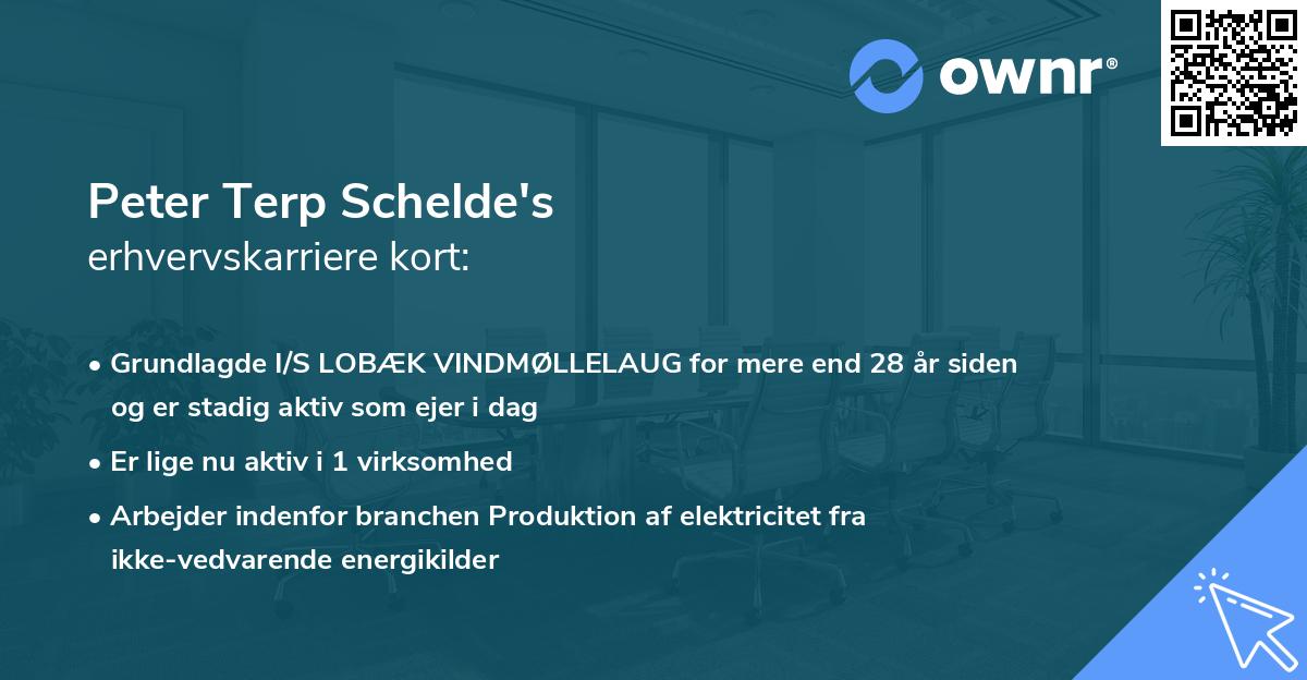 Peter Terp Schelde's erhvervskarriere kort