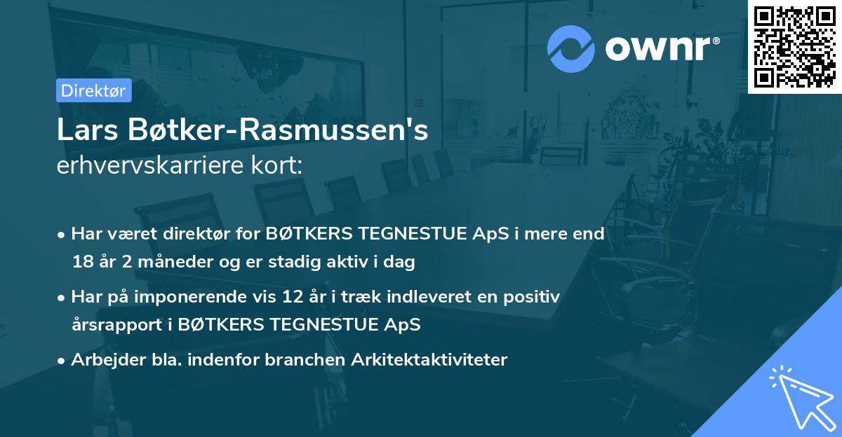 Lars Bøtker-Rasmussen's erhvervskarriere kort
