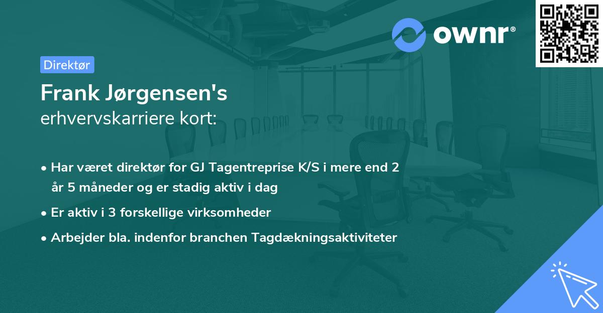 Frank Jørgensen's erhvervskarriere kort