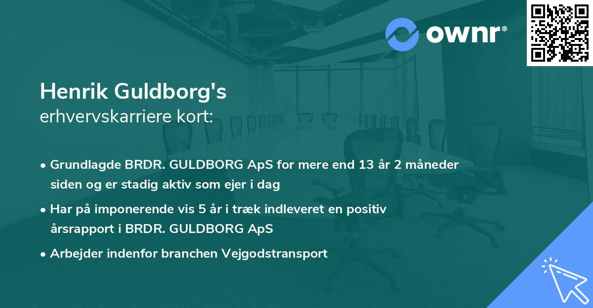Henrik Guldborg's erhvervskarriere kort