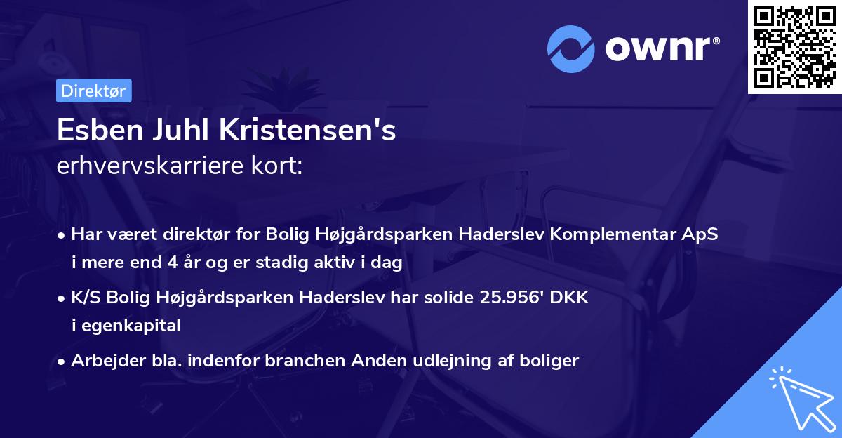 Esben Juhl Kristensen's erhvervskarriere kort