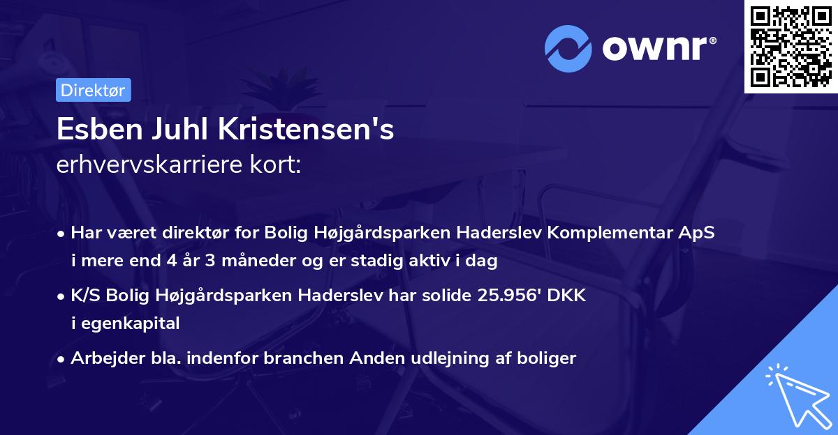 Esben Juhl Kristensen's erhvervskarriere kort