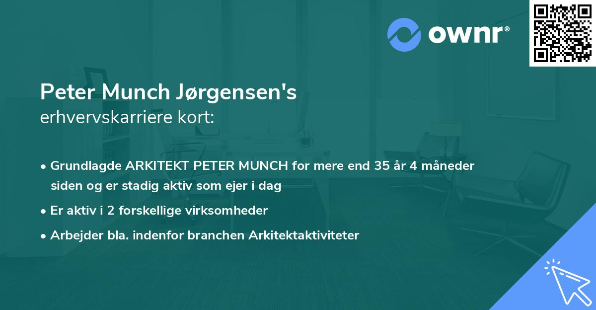 Peter Munch Jørgensen's erhvervskarriere kort