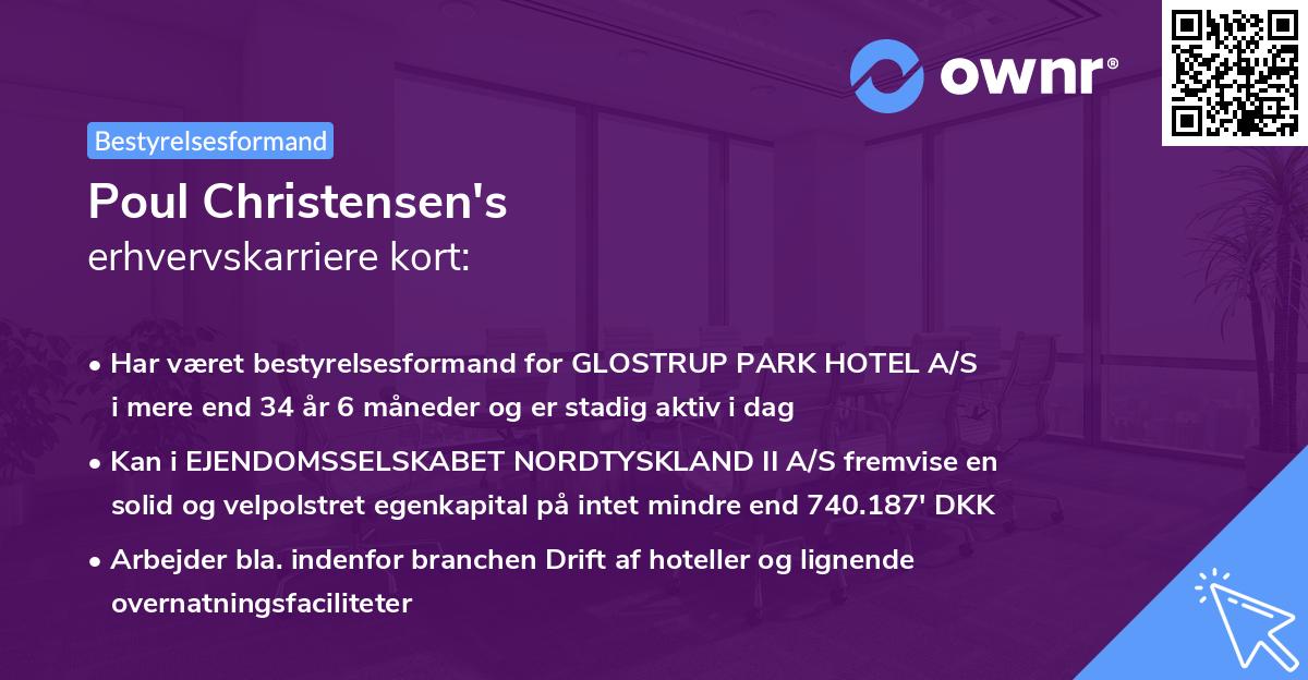 Poul Christensen's erhvervskarriere kort