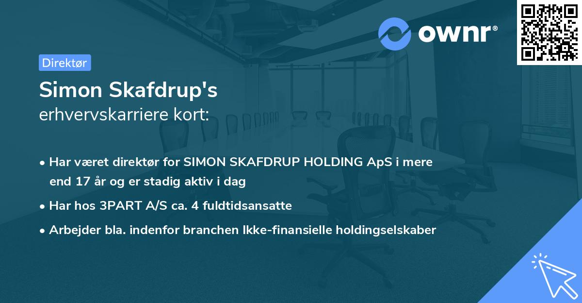 Simon Skafdrup's erhvervskarriere kort